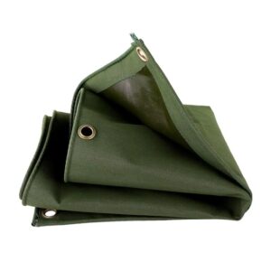 Factory Supplier Custom Size Waterproof Tarp Tent Single Side Coated Silicone Canvas Tarpaulin